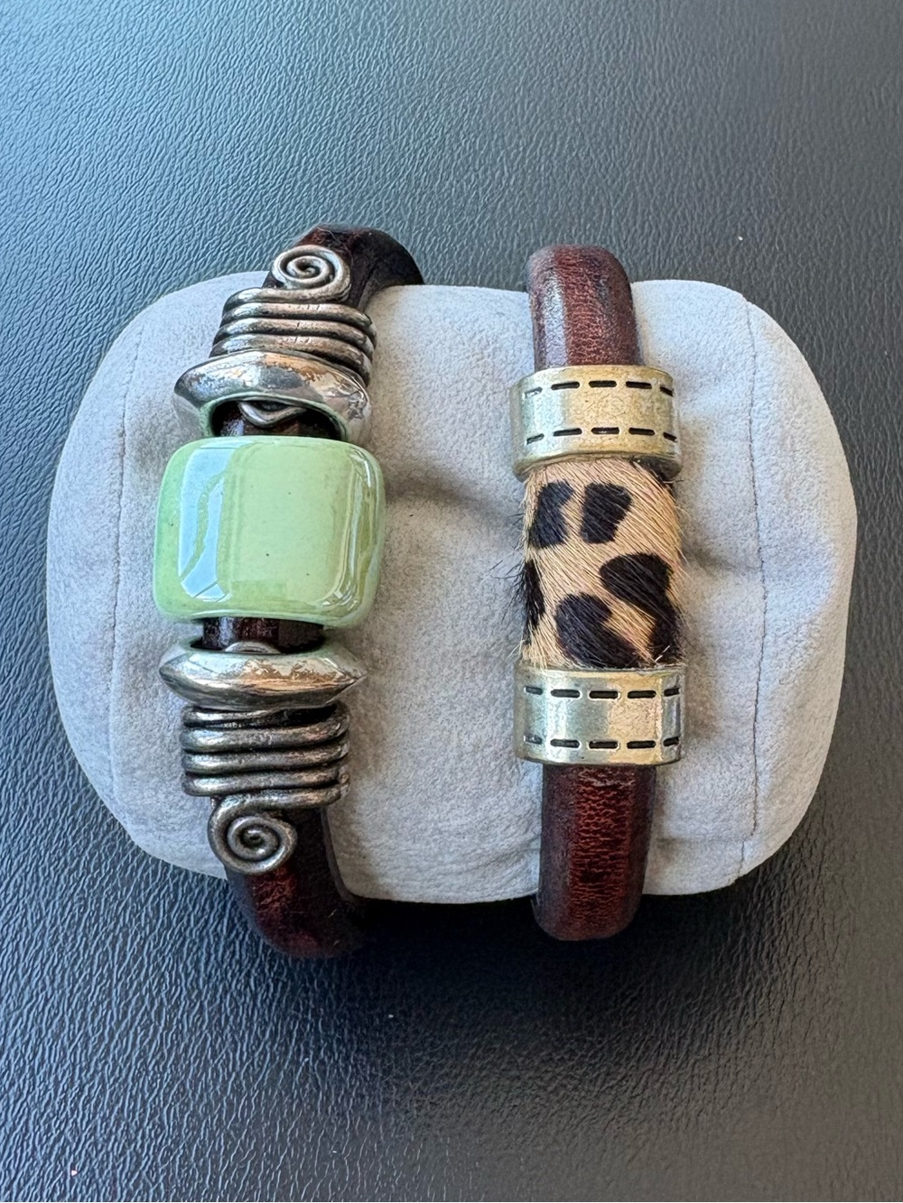 2 leather bracelets
